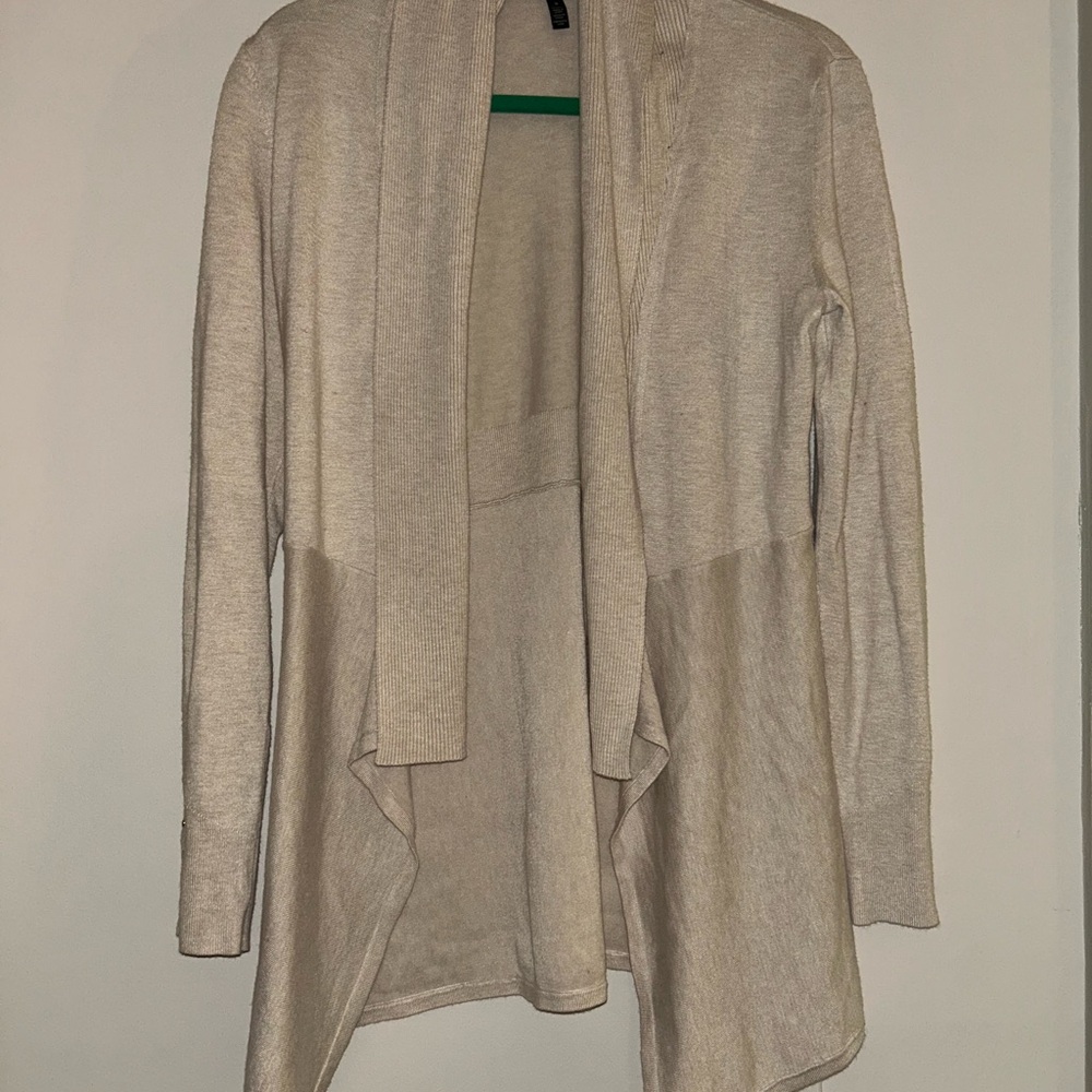 White House Black Market Cream Cardigan Sweater